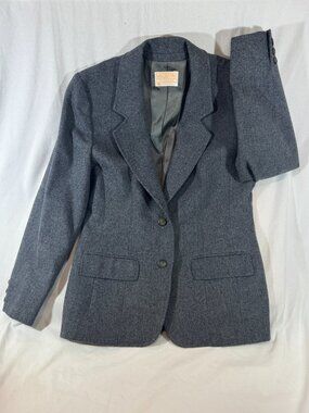 100% Wool Pendleton Blazer Gray Size 6